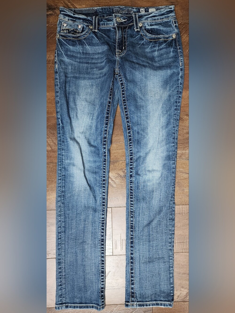 Miss Me Skinny Jeans, Size 30 × 33" Inseam - Picture 2 of 4